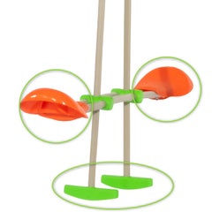Lot de sièges ergonomiques + reposes pieds Orange/Vert pour face à face
