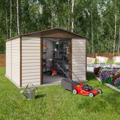 Abri de jardin métal Yardmaster 10,46 m²  + kit d'ancrage
