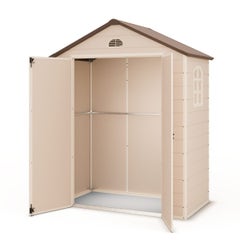 Abri de jardin résine beige Trigano 1,61 m² + kit d'ancrage