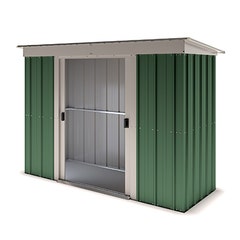 Abri de jardin métal vert Yardmaster 2,3 m² + kit d'ancrage