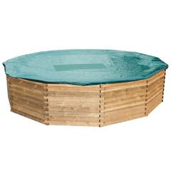 Bâche d'hivernage "luxe" pour piscine bois ronde Ø 5,9 à 6,4 m
