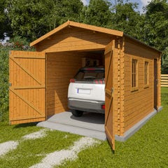 Garage Latone - bois marron - 16,86 m²