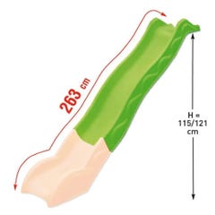 Partie haute de glissière toboggan 2,63 m - Module de remplacement