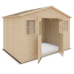 Abri de jardin - bois brut - 13 m²