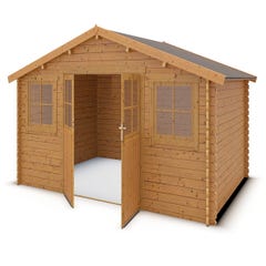 Abri de jardin Ourano - bois marron - 11,5 m²