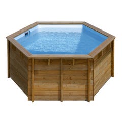 Piscine hors sol bois ronde Ø 4 x 1,17 m VANILLE