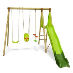 Balançoire en bois 2,30 m Topwood OLVI - 6 enfants