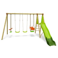Balançoire en bois 2,30 m Topwood TALVI - 8 enfants