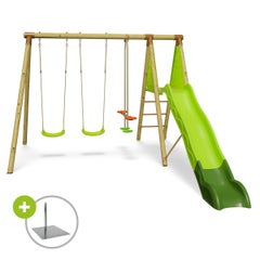 Balançoire en bois 2,30 m Topwood YAKI - 6 enfants