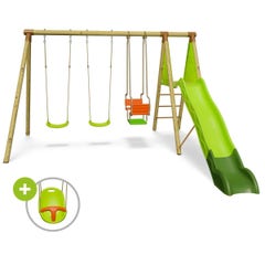 Balançoire en bois 2,30 m Topwood ZALMI - 6 enfants