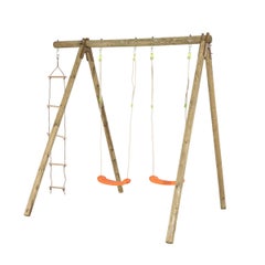 Portique bois 2,30 m Artix TIRIDOU - 3 enfants