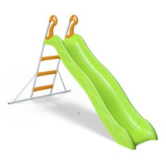 Toboggan pour enfants intérieur extérieur avec marches antidérapantes -  HDPE - dim.145L x 45l x 63H cm au meilleur prix