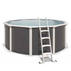 Piscine hors sol acier 6,34 x 3,99 x 1,32 m + Robot RAPTOR